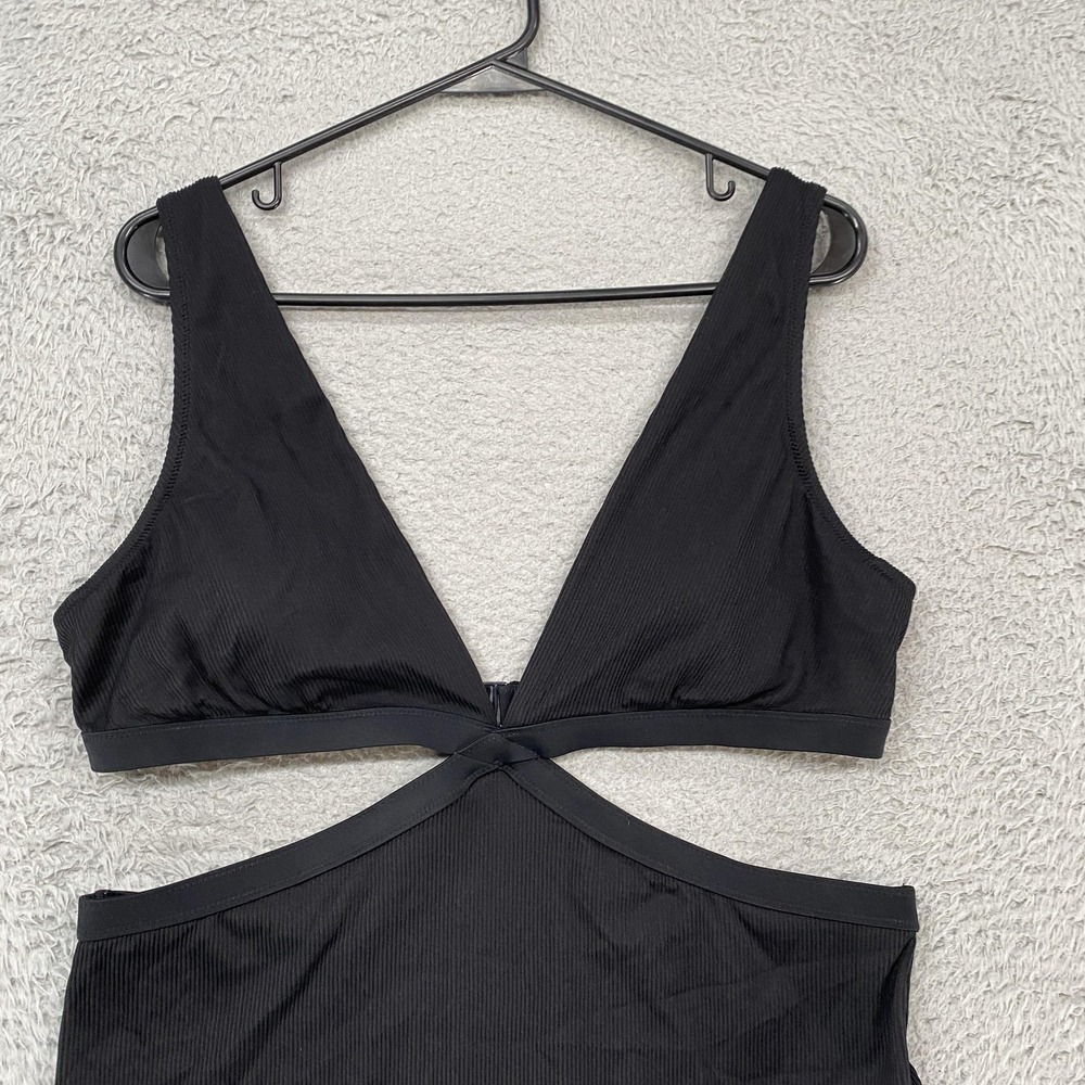 aerie Black Cutout One-Piece Swimsuit - Picture 3 of 13